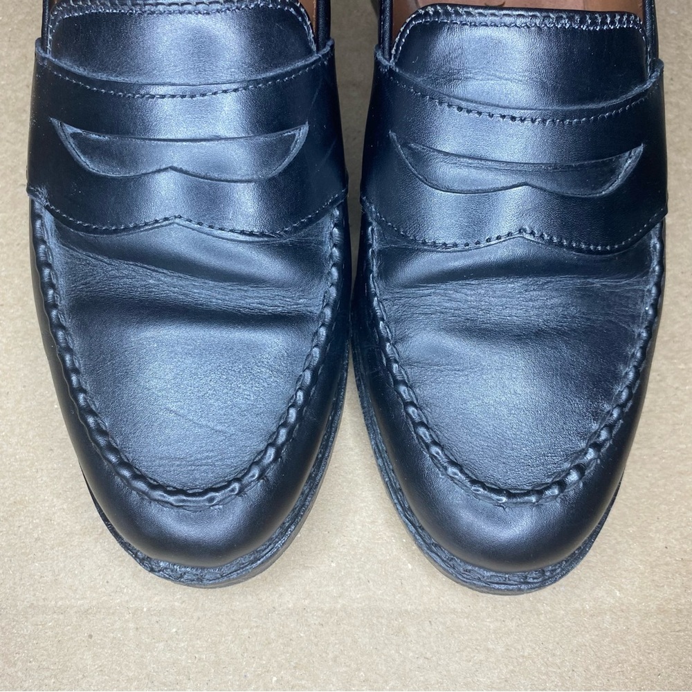 ALLEN EDMONDS Randolph Black Leather Sz 6 Mens Penny Loafers - Picture 4 of 12